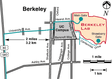 Berkeley Map to LBNL
